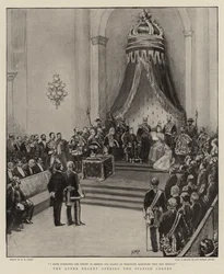 Die Königin-Regentin eröffnet die spanischen Cortes